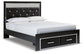 Kaydell Queen Upholstered Panel Storage Platform Bed with Mirrored Dresser, Chest and 2 Nightstands at Cloud 9 Mattress & Furniture furniture, home furnishing, home decor