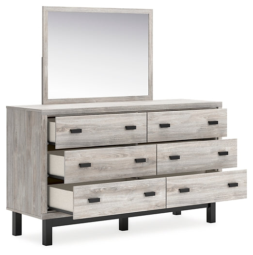Vessalli Queen Panel Bed with Mirrored Dresser at Cloud 9 Mattress & Furniture furniture, home furnishing, home decor