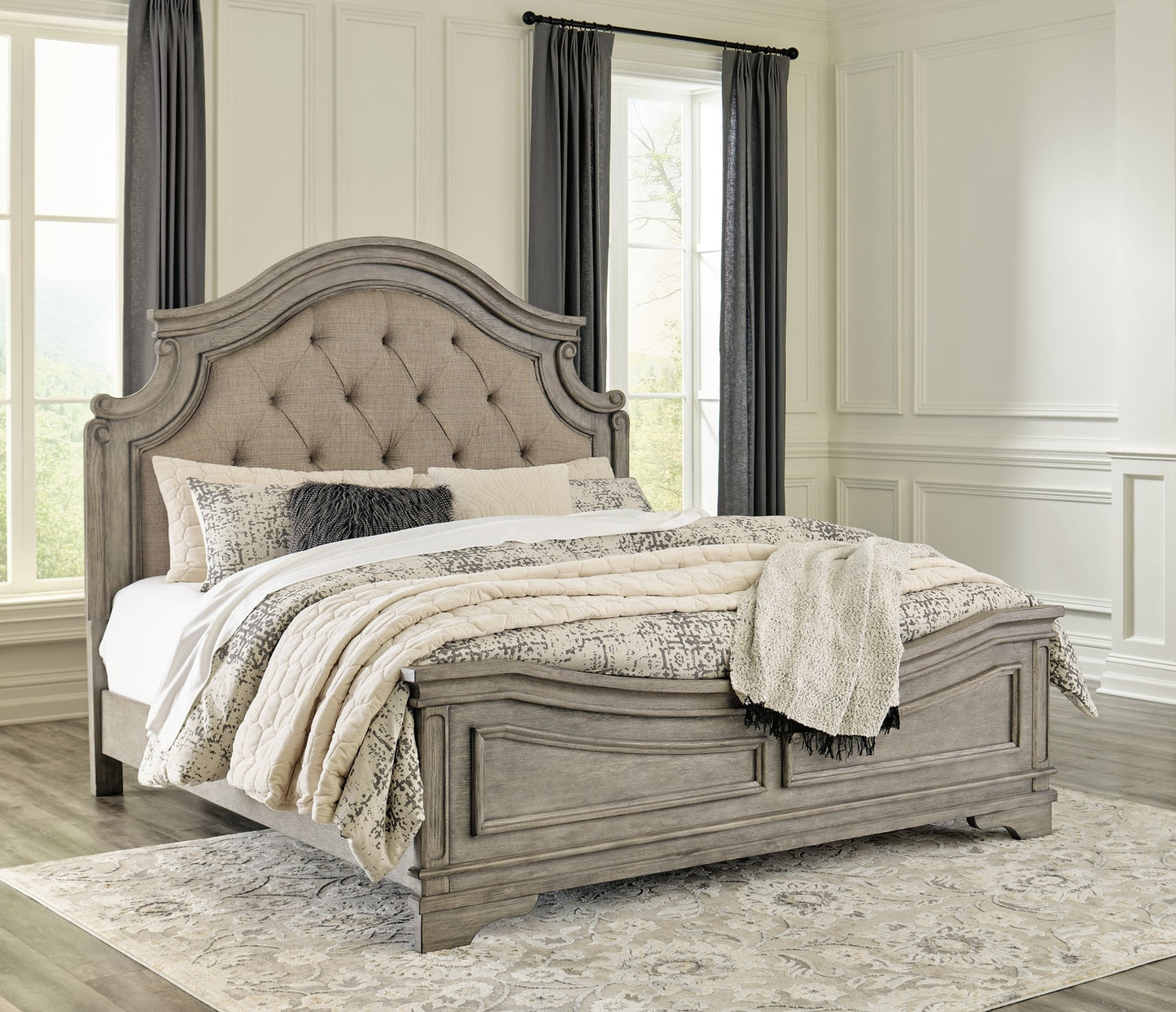 Lodenbay California King Panel Bed with Mirrored Dresser and 2 Nightstands at Cloud 9 Mattress & Furniture furniture, home furnishing, home decor