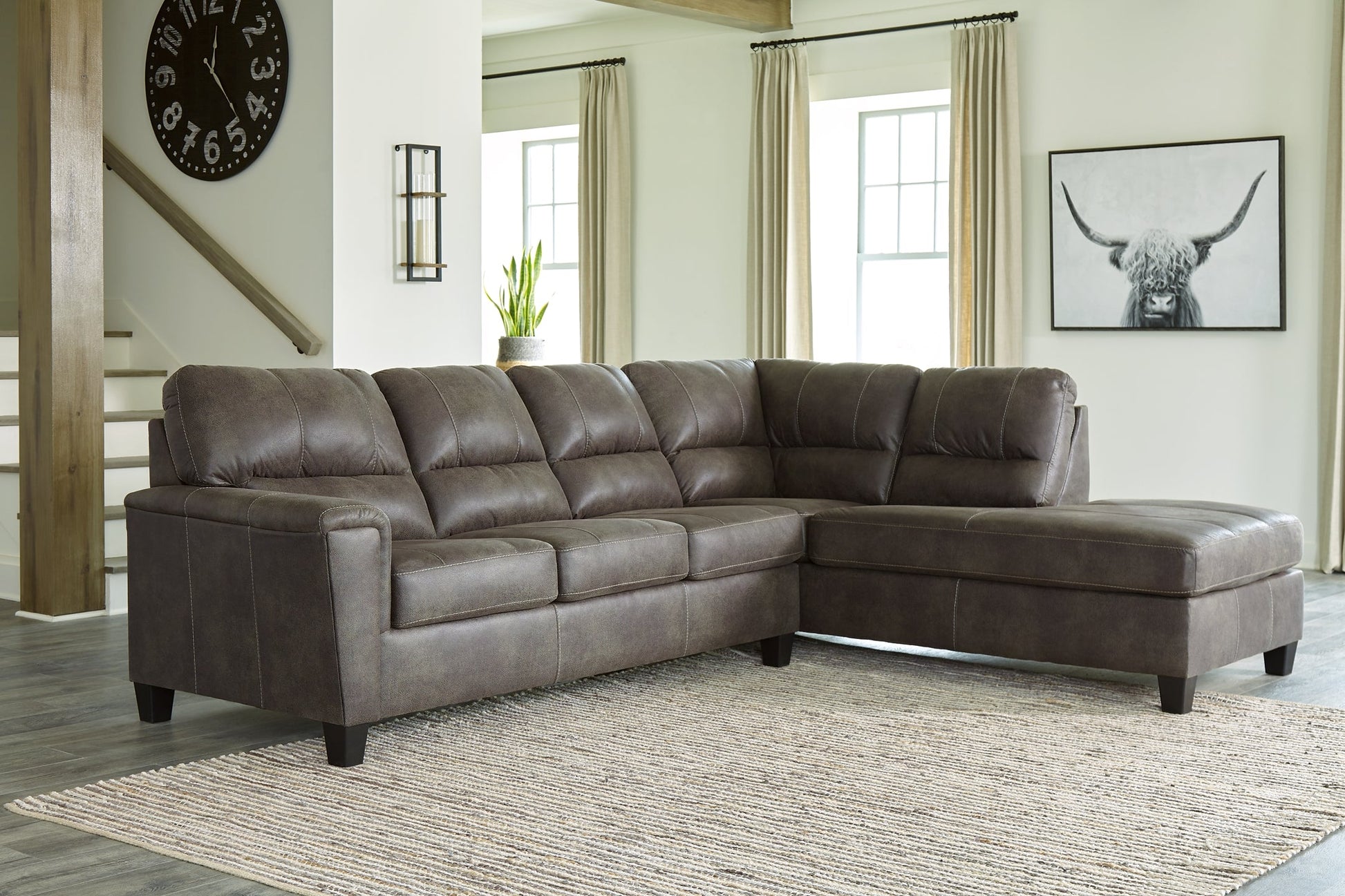 Navi 2-Piece Sleeper Sectional with Chaise at Cloud 9 Mattress & Furniture furniture, home furnishing, home decor