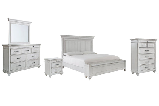Kanwyn King Panel Bed with Storage with Mirrored Dresser, Chest and Nightstand at Cloud 9 Mattress & Furniture furniture, home furnishing, home decor