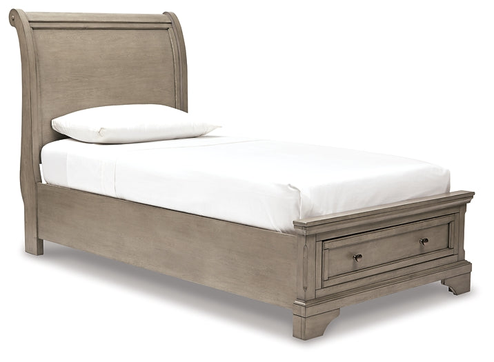 Lettner Twin Sleigh Bed with Mirrored Dresser and Chest at Cloud 9 Mattress & Furniture furniture, home furnishing, home decor