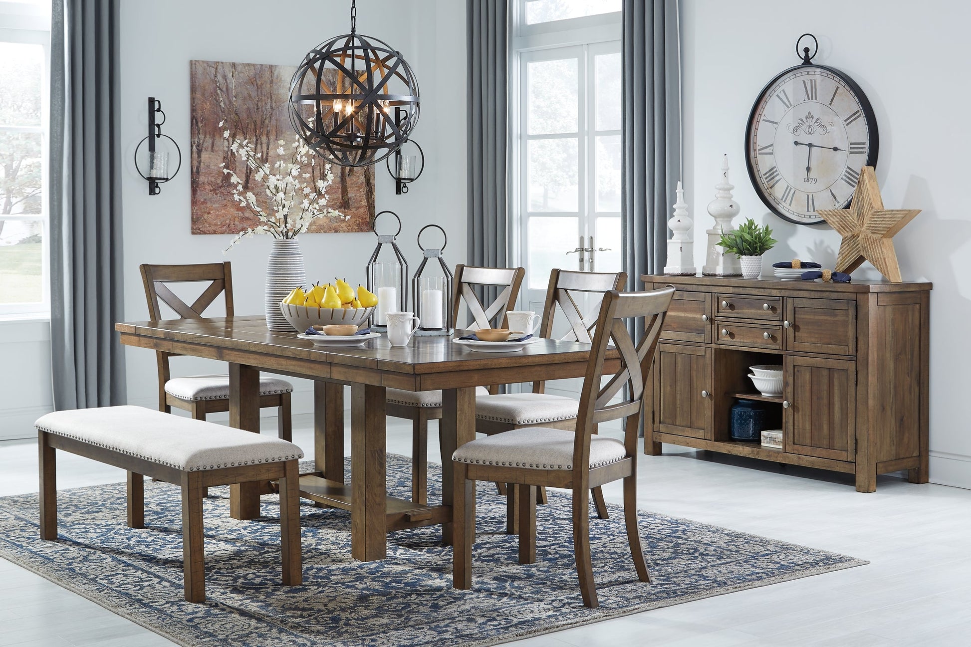 Moriville Dining Table and 4 Chairs with Storage at Cloud 9 Mattress & Furniture furniture, home furnishing, home decor