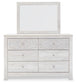Paxberry King Panel Bed with Mirrored Dresser at Cloud 9 Mattress & Furniture furniture, home furnishing, home decor