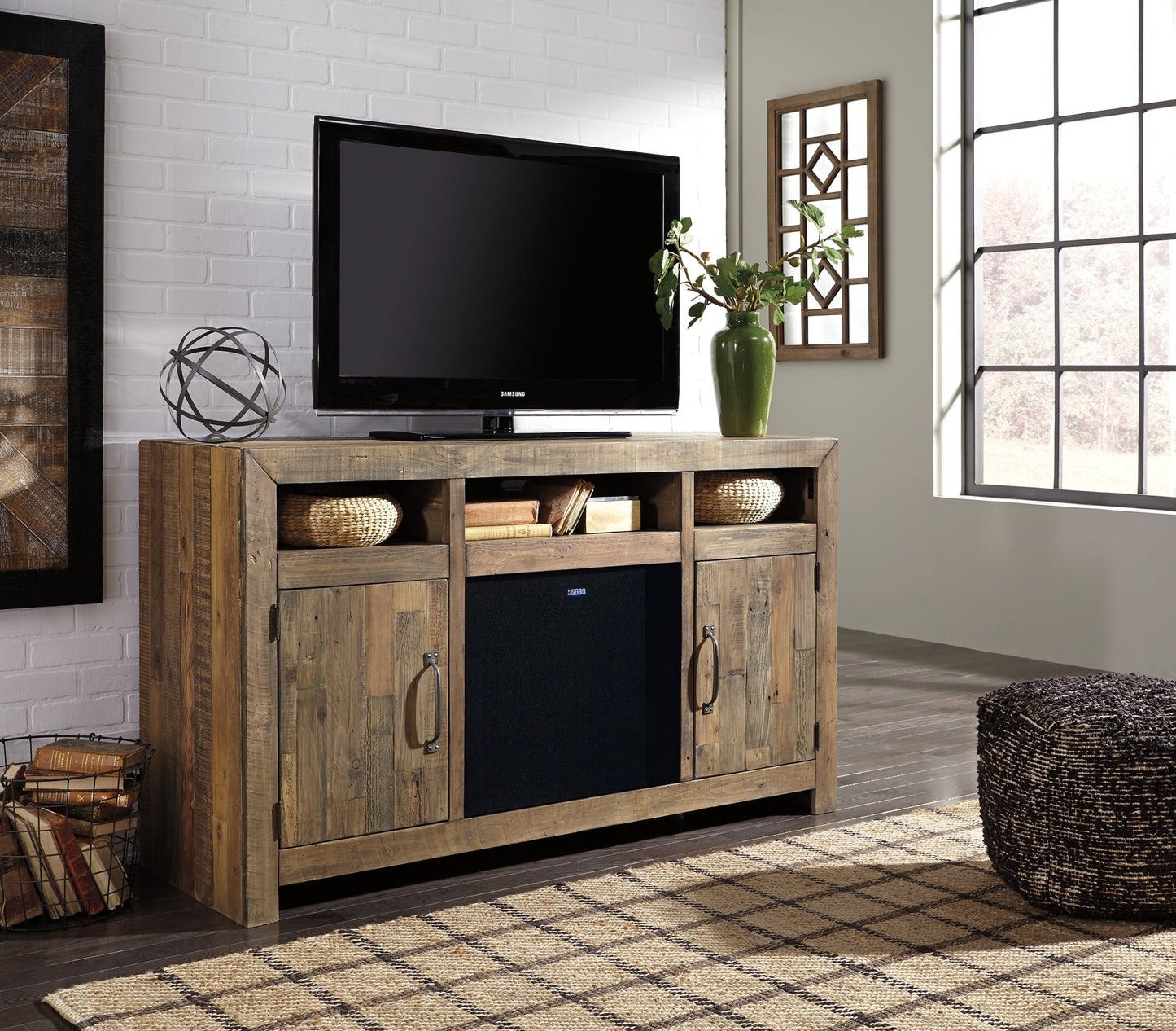 Sommerford LG TV Stand w/Fireplace Option at Cloud 9 Mattress & Furniture furniture, home furnishing, home decor