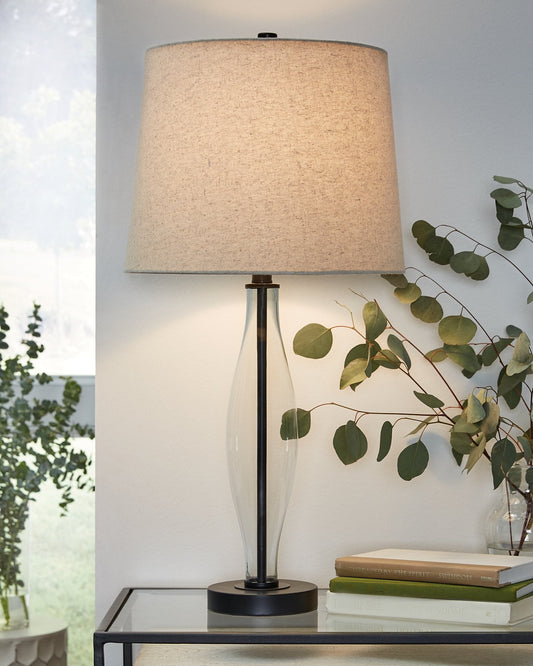 Travisburg Glass Table Lamp (2/CN) at Cloud 9 Mattress & Furniture furniture, home furnishing, home decor