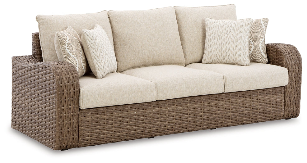 Sandy Bloom Outdoor Sofa and Loveseat at Cloud 9 Mattress & Furniture furniture, home furnishing, home decor