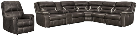 Kincord 4-Piece Sectional with Recliner at Cloud 9 Mattress & Furniture furniture, home furnishing, home decor
