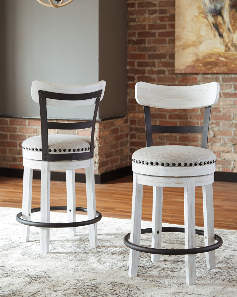 Valebeck UPH Swivel Barstool (1/CN) at Cloud 9 Mattress & Furniture furniture, home furnishing, home decor