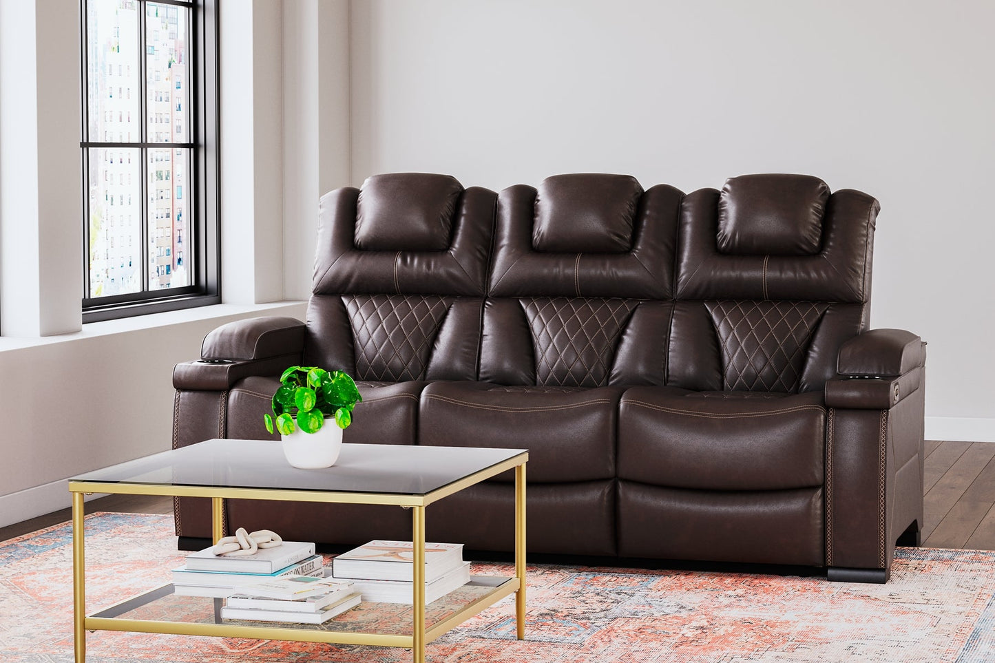 Warnerton PWR REC Sofa with ADJ Headrest at Cloud 9 Mattress & Furniture furniture, home furnishing, home decor