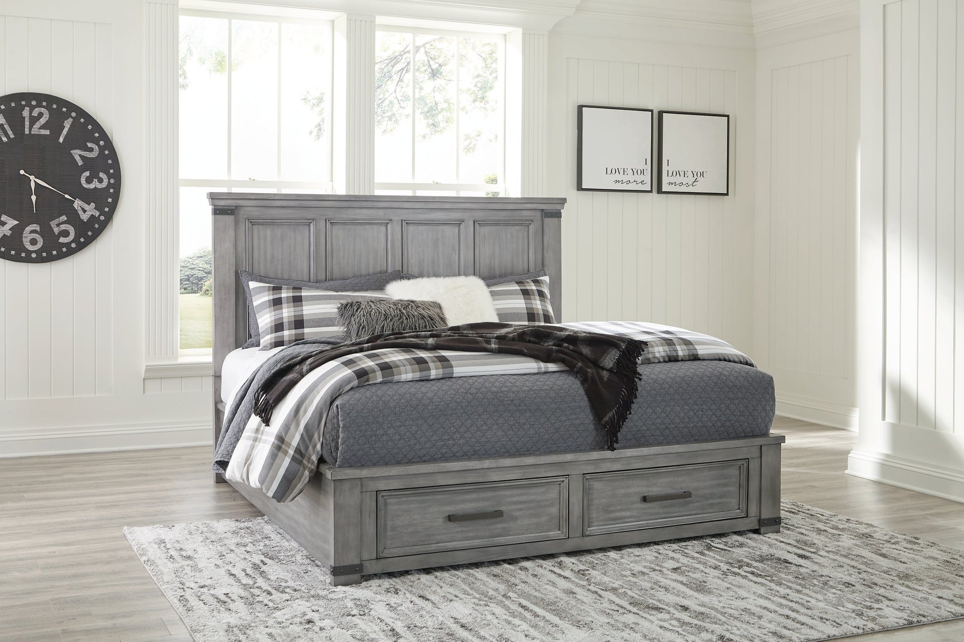 Russelyn King Storage Bed with Mirrored Dresser and Chest at Cloud 9 Mattress & Furniture furniture, home furnishing, home decor