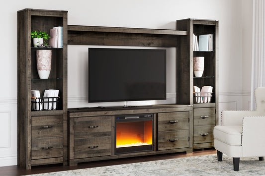 Trinell 4-Piece Entertainment Center with Electric Fireplace at Cloud 9 Mattress & Furniture furniture, home furnishing, home decor