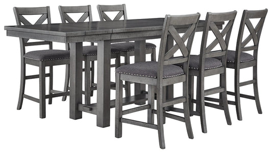 Myshanna Counter Height Dining Table and 6 Barstools at Cloud 9 Mattress & Furniture furniture, home furnishing, home decor