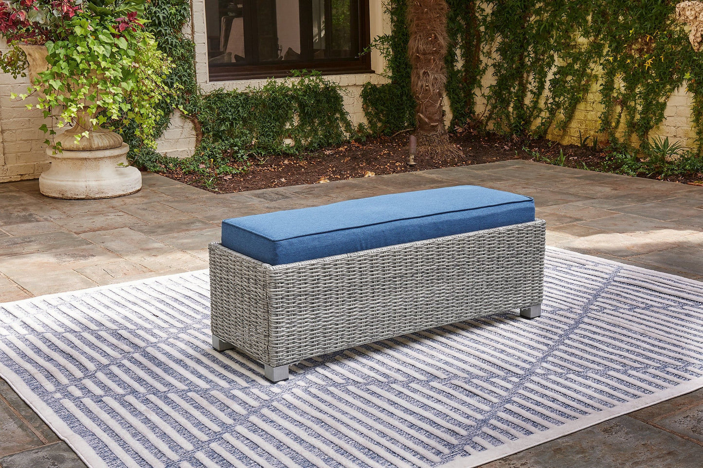 Naples Beach Bench with Cushion at Cloud 9 Mattress & Furniture furniture, home furnishing, home decor