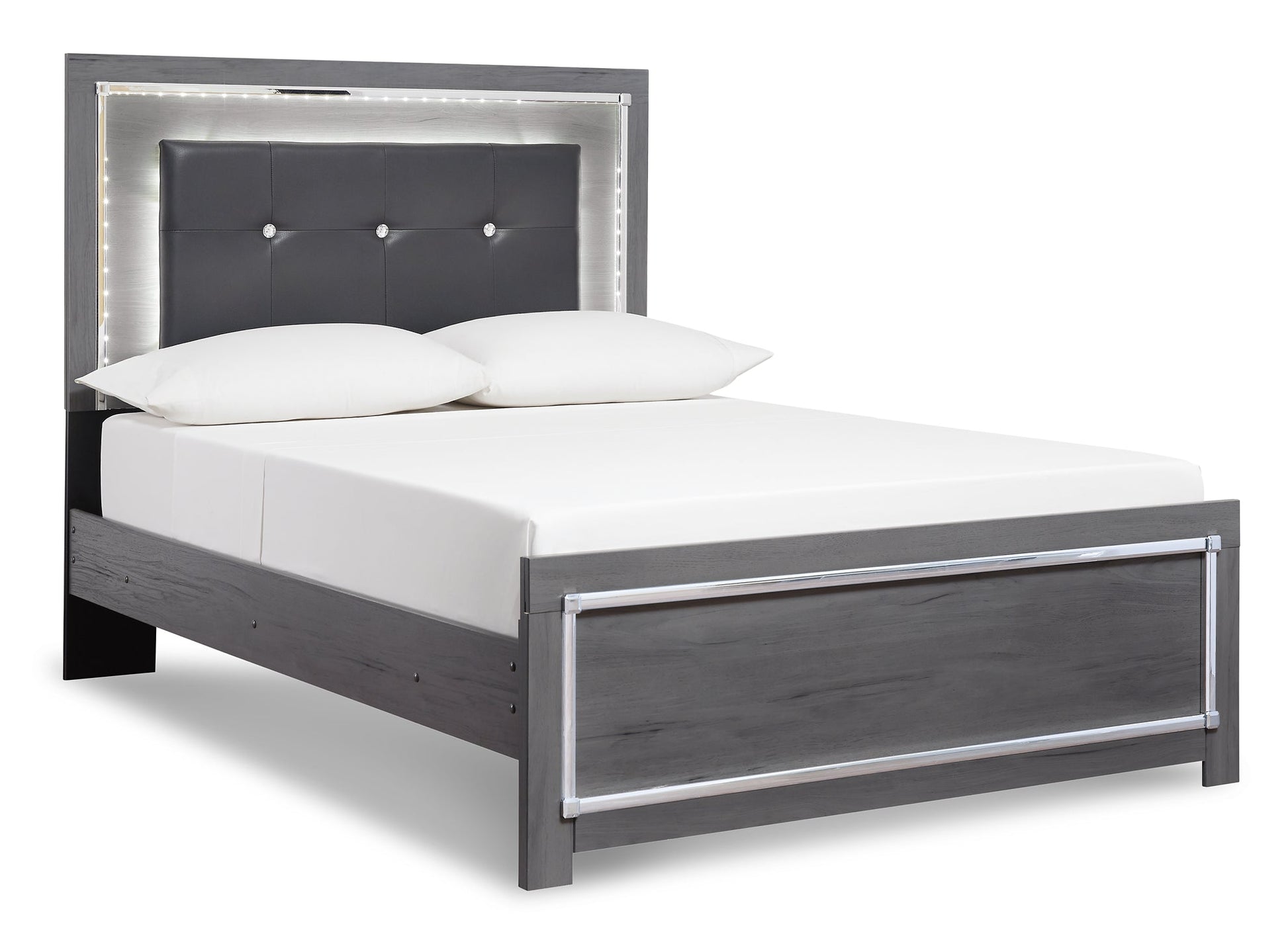 Lodanna Queen Panel Bed with Mirrored Dresser and Chest at Cloud 9 Mattress & Furniture furniture, home furnishing, home decor