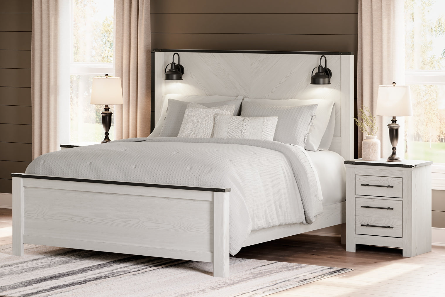 Schoenberg King Panel Bed with Dresser at Cloud 9 Mattress & Furniture furniture, home furnishing, home decor