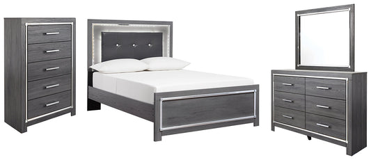 Lodanna Full Panel Bed with Mirrored Dresser and Chest at Cloud 9 Mattress & Furniture furniture, home furnishing, home decor