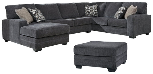 Tracling 3-Piece Sectional with Ottoman at Cloud 9 Mattress & Furniture furniture, home furnishing, home decor