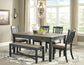 Tyler Creek Dining Table and 4 Chairs and Bench at Cloud 9 Mattress & Furniture furniture, home furnishing, home decor