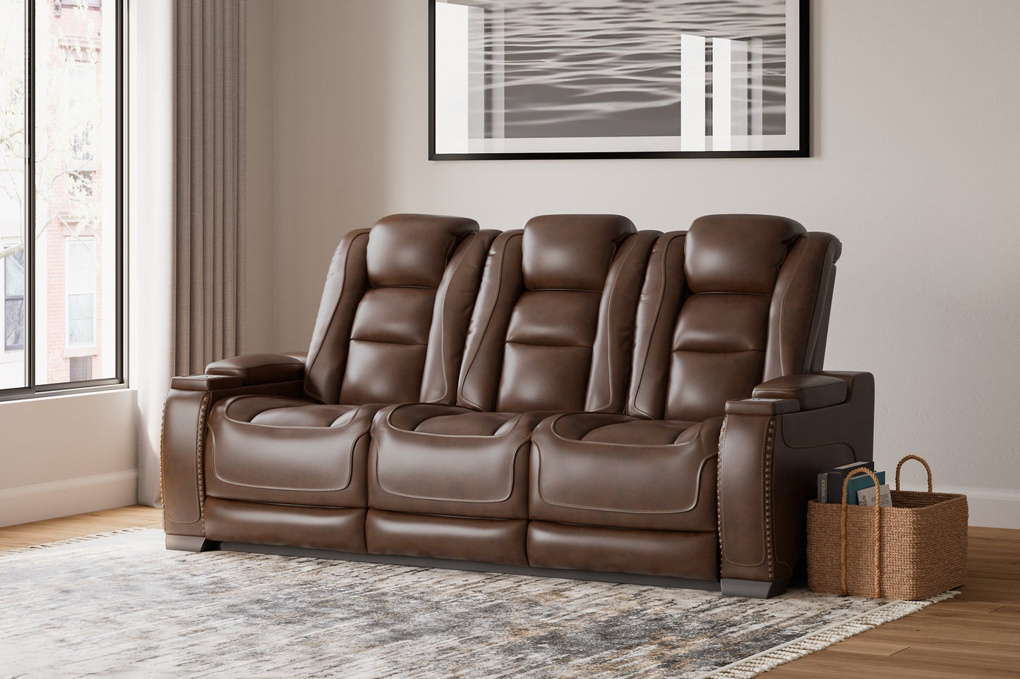 The Man-Den PWR REC Sofa with ADJ Headrest at Cloud 9 Mattress & Furniture furniture, home furnishing, home decor