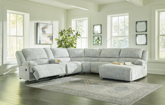 McClelland 6-Piece Reclining Sectional with Chaise at Cloud 9 Mattress & Furniture furniture, home furnishing, home decor