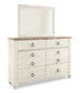 Willowton Queen Panel Bed with Mirrored Dresser at Cloud 9 Mattress & Furniture furniture, home furnishing, home decor