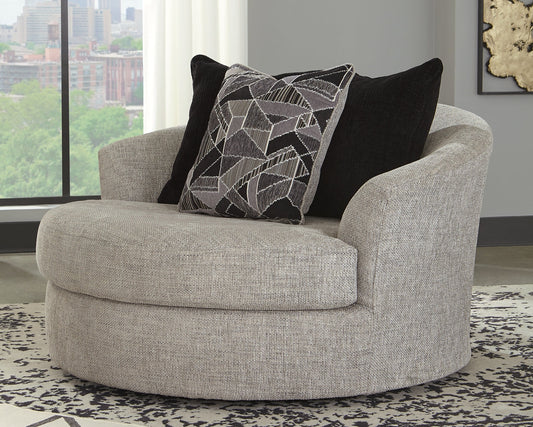 Megginson Oversized Round Swivel Chair at Cloud 9 Mattress & Furniture furniture, home furnishing, home decor