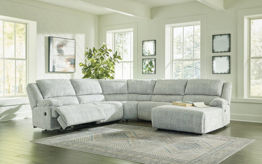 McClelland 5-Piece Reclining Sectional with Chaise at Cloud 9 Mattress & Furniture furniture, home furnishing, home decor