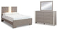 Surancha Queen Panel Bed with Mirrored Dresser at Cloud 9 Mattress & Furniture furniture, home furnishing, home decor