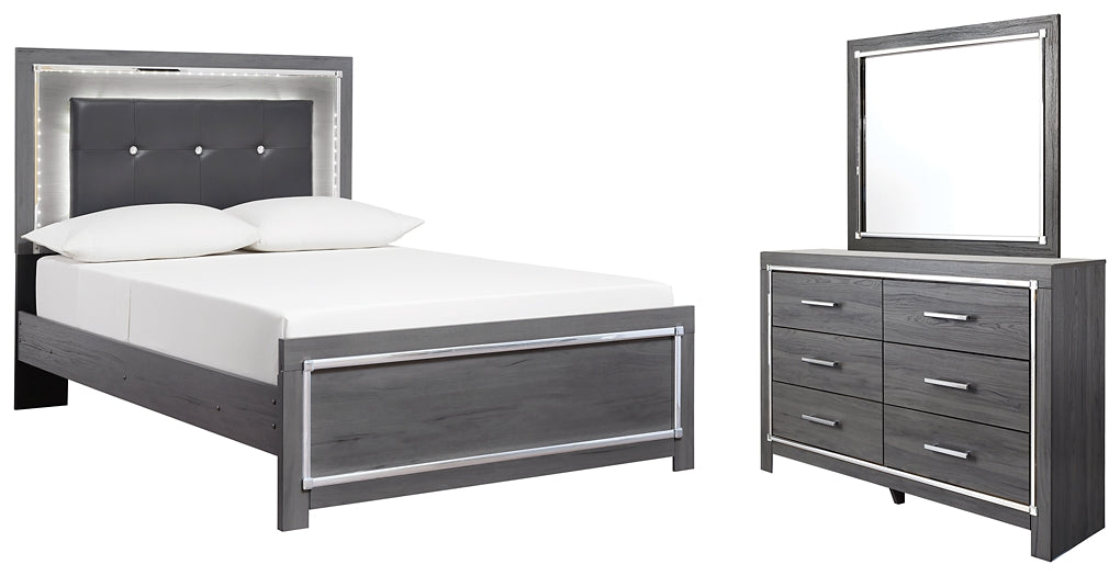 Lodanna Full Panel Bed with Mirrored Dresser at Cloud 9 Mattress & Furniture furniture, home furnishing, home decor