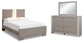 Surancha Full Panel Bed with Mirrored Dresser at Cloud 9 Mattress & Furniture furniture, home furnishing, home decor