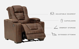 Owner's Box PWR Recliner/ADJ Headrest at Cloud 9 Mattress & Furniture furniture, home furnishing, home decor