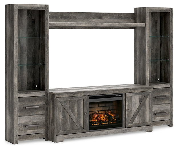 Wynnlow 4-Piece Entertainment Center with Electric Fireplace at Cloud 9 Mattress & Furniture furniture, home furnishing, home decor