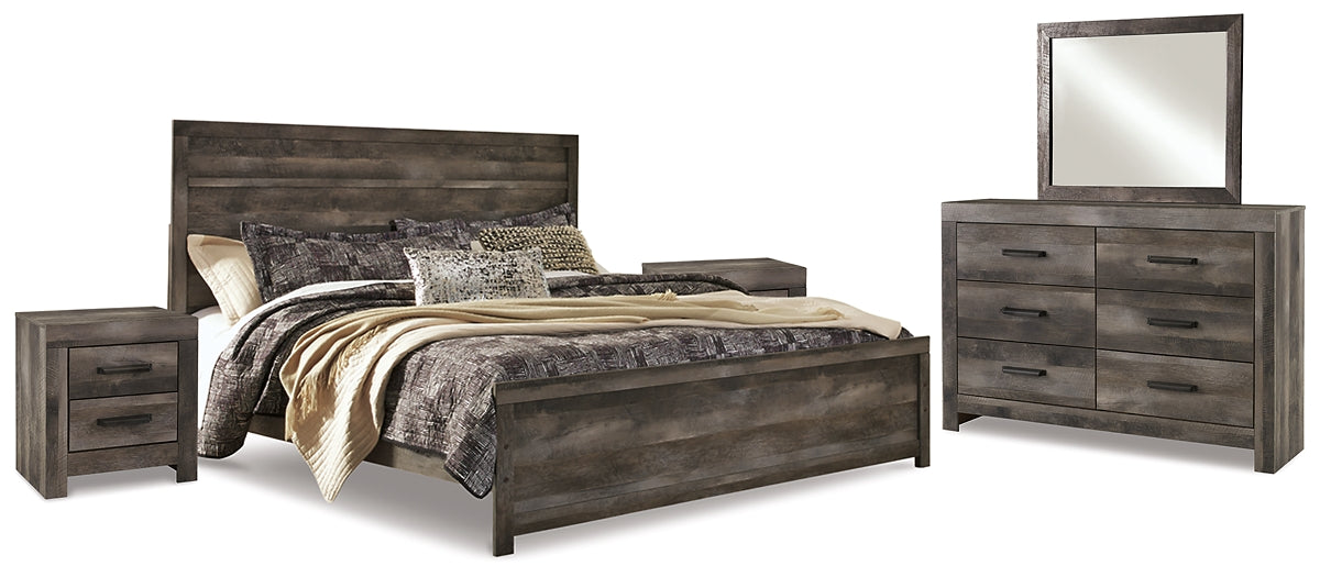 Wynnlow King Panel Bed with Mirrored Dresser and 2 Nightstands at Cloud 9 Mattress & Furniture furniture, home furnishing, home decor
