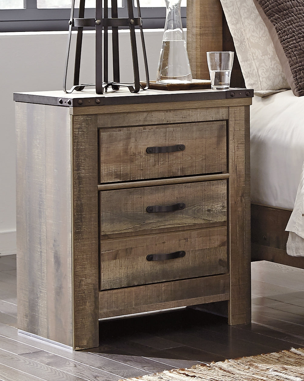 Trinell Two Drawer Night Stand at Cloud 9 Mattress & Furniture furniture, home furnishing, home decor
