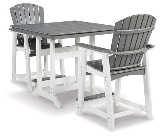 Transville Outdoor Counter Height Dining Table and 2 Barstools at Cloud 9 Mattress & Furniture furniture, home furnishing, home decor