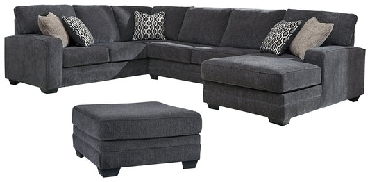 Tracling 3-Piece Sectional with Ottoman at Cloud 9 Mattress & Furniture furniture, home furnishing, home decor