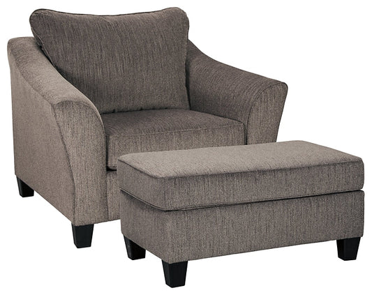 Nemoli Chair and Ottoman at Cloud 9 Mattress & Furniture furniture, home furnishing, home decor