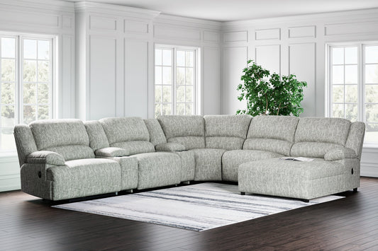 McClelland 7-Piece Reclining Sectional with Chaise at Cloud 9 Mattress & Furniture furniture, home furnishing, home decor