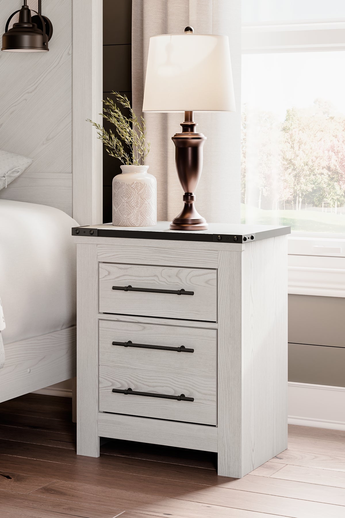 Schoenberg Two Drawer Night Stand at Cloud 9 Mattress & Furniture furniture, home furnishing, home decor