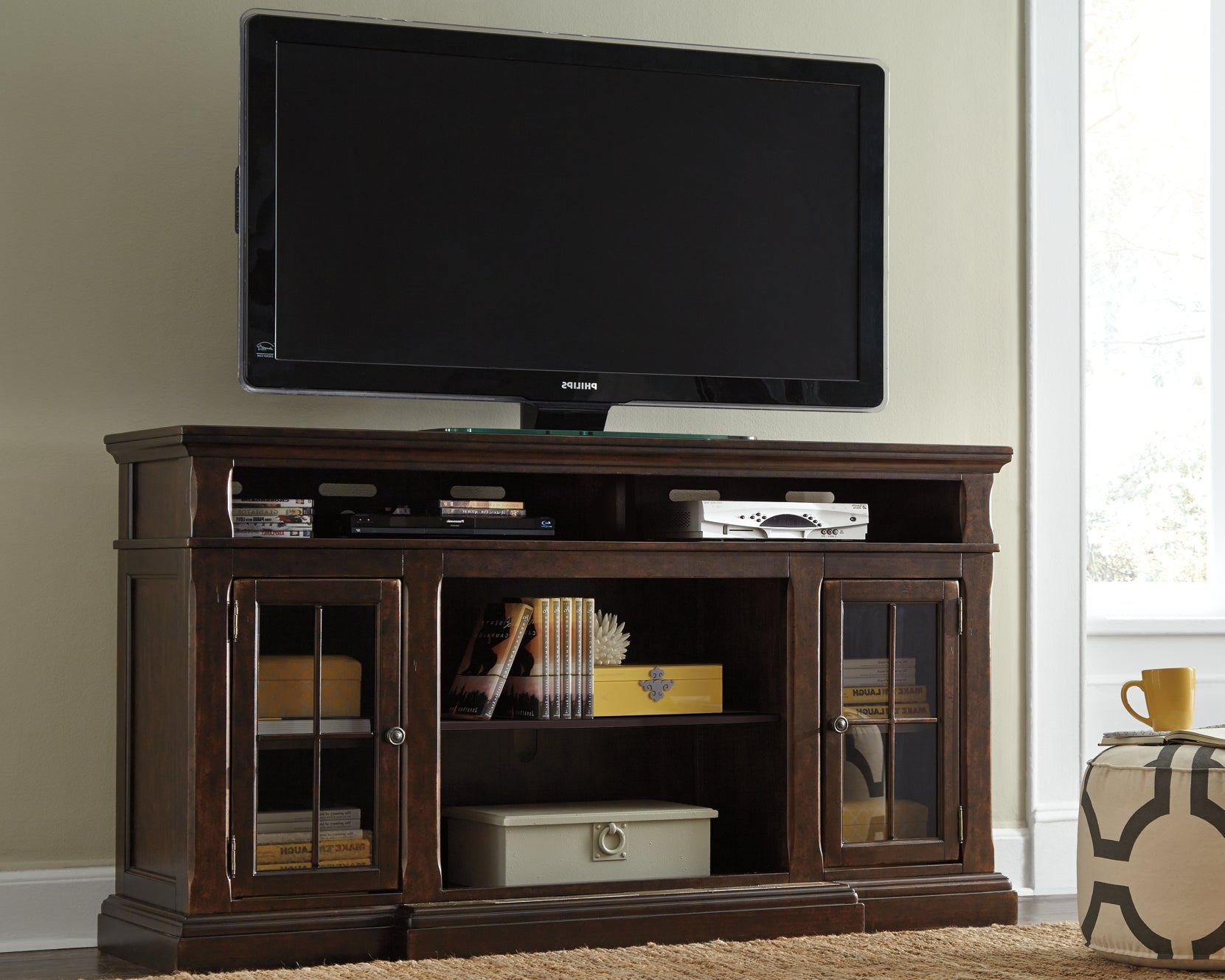 Roddinton XL TV Stand w/Fireplace Option at Cloud 9 Mattress & Furniture furniture, home furnishing, home decor