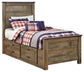 Trinell  Panel Bed With 2 Storage Drawers
