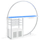 Risley 2-door Circular LED Wine Cabinet White High Gloss