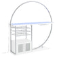 Risley 2-door Circular LED Wine Cabinet White High Gloss