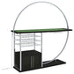 Risley 2-door Circular LED Wine Cabinet Dark Charcoal