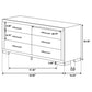 Jessica 5-piece Eastern King LED Bedroom Set Cappuccino