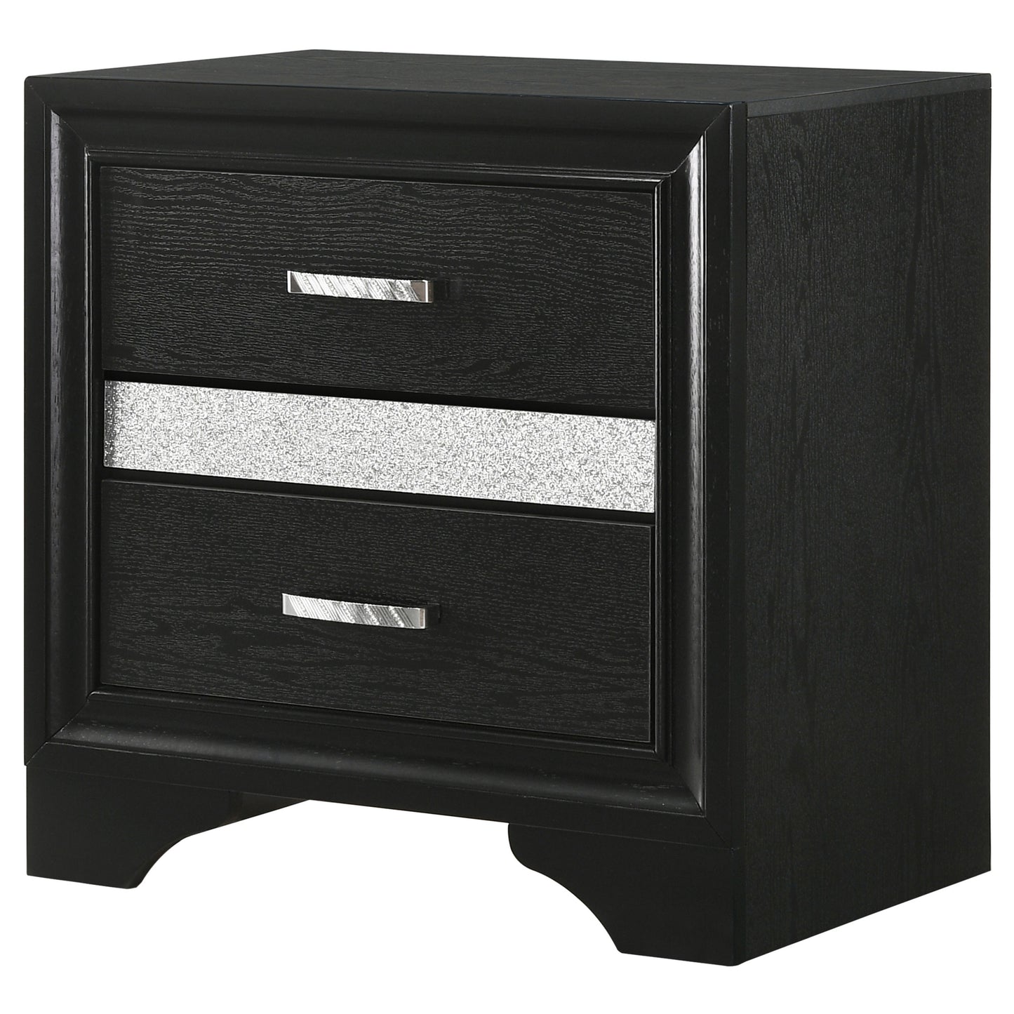 Miranda 3-drawer Nightstand Bedside Table Black