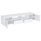 Jude 2-door Engineered Wood 79-inch TV Stand High Gloss White