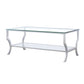 Saide Rectangular Glass Top Coffee Table Chrome