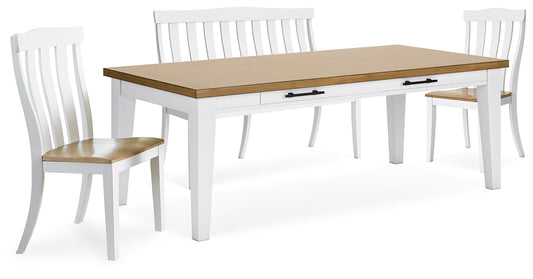 Ashbryn Dining Table and 2 Chairs and Bench